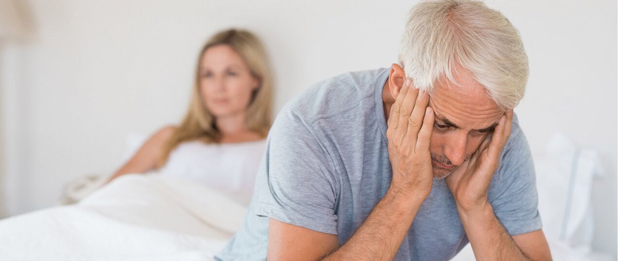 Disfunción de erección en un hombre después de 60 años